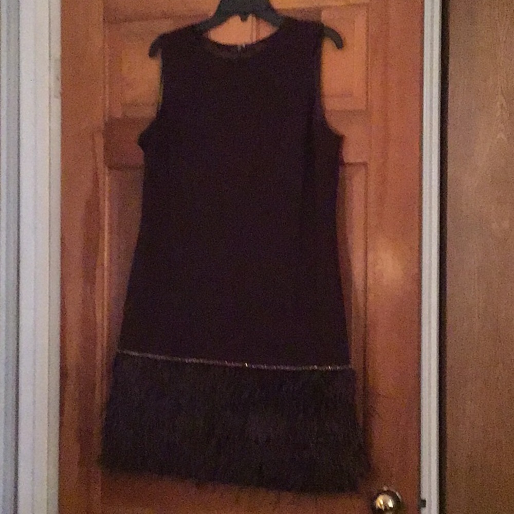 Aubergine color woven dress